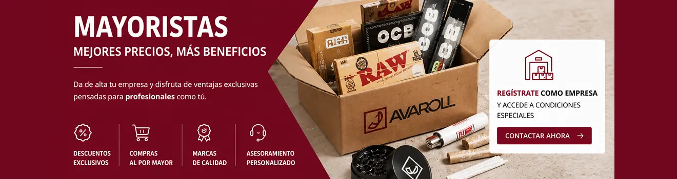 productos de fumar para empresas: filtros, papeles y encendedores